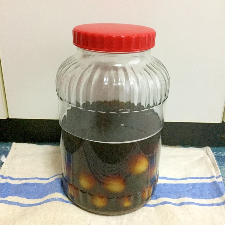 泡盛と黒糖で自家製梅酒 瓶の消毒も詳しめに レシピ 作り方 By 雨猫 楽天レシピ